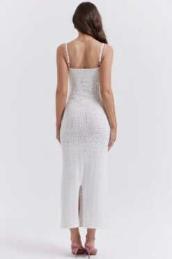 White Knit Maxi Dress -Traumhafte Kleider myla 10