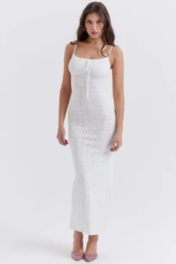White Knit Maxi Dress -Traumhafte Kleider myla 2