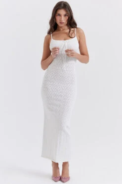White Knit Maxi Dress -Traumhafte Kleider myla 3