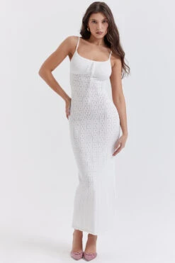 White Knit Maxi Dress -Traumhafte Kleider myla 5