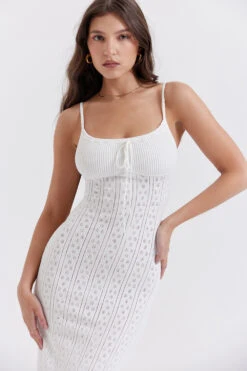 White Knit Maxi Dress -Traumhafte Kleider myla 7
