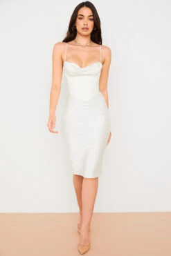 Ivory Corset Slip Dress -Traumhafte Kleider myrna 2 2