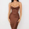 Chocolate Satin Corset Slip Dress -Traumhafte Kleider myrna 3 1