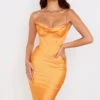 Tangerine Satin Corset Midi Dress 2 Tangerine Satin Corset Midi Dress -Traumhafte Kleider myrna 3b