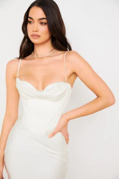 Ivory Corset Slip Dress -Traumhafte Kleider myrna 8 1