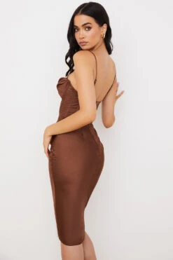 Chocolate Satin Corset Slip Dress -Traumhafte Kleider myrna 8