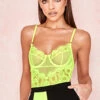 Neon Yellow Lace Bodysuit -Traumhafte Kleider nadia 21