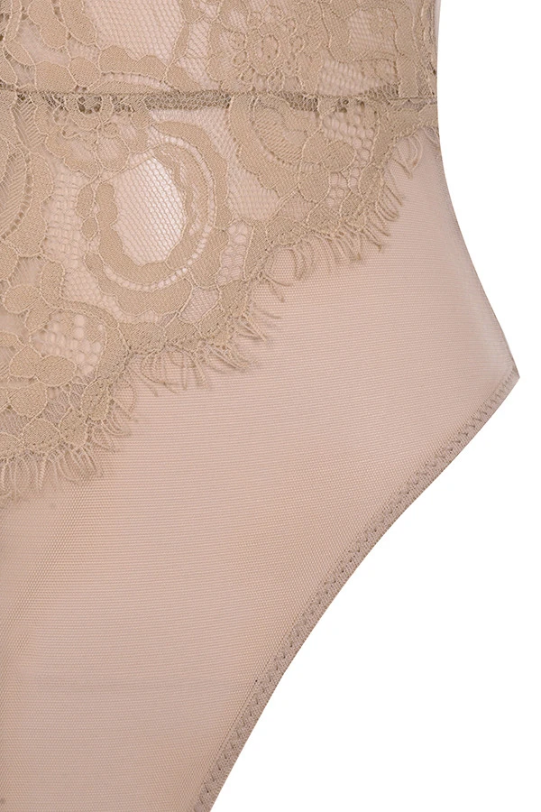 Tan Lace Bodysuit 15 Tan Lace Bodysuit – Bild 14