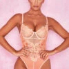 Peach Lace Bodysuit 1 Peach Lace Bodysuit -Traumhafte Kleider nadia peach 1a
