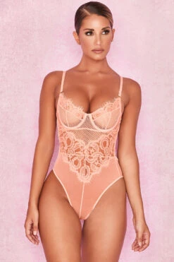 Peach Lace Bodysuit -Traumhafte Kleider nadia peach 5
