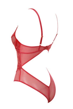 Red Lace Bodysuit -Traumhafte Kleider nadia red 03