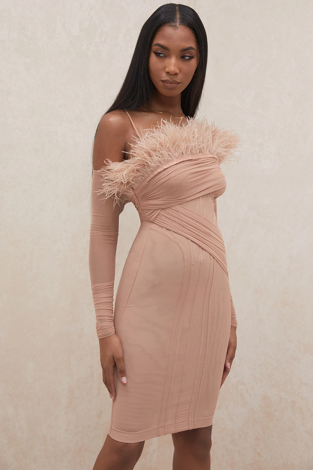 Blush Mesh Corset Dress 10 Blush Mesh Corset Dress – Bild 8