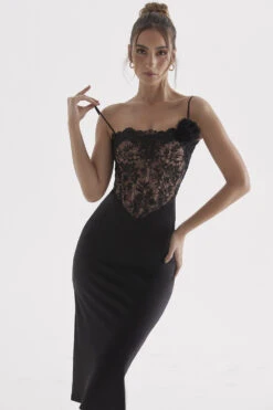 Black Satin And Lace Corset Dress 21 Black Satin And Lace Corset Dress -Traumhafte Kleider nikita 3