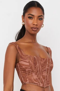 Swirl Print Mesh Corset -Traumhafte Kleider ninetta 4s