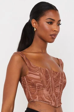 Swirl Print Mesh Corset -Traumhafte Kleider ninetta 5s