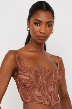 Swirl Print Mesh Corset -Traumhafte Kleider ninetta 9s