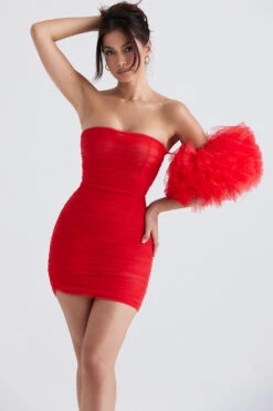 Scarlet Ruffle Sleeve Dress -Traumhafte Kleider noelle 4