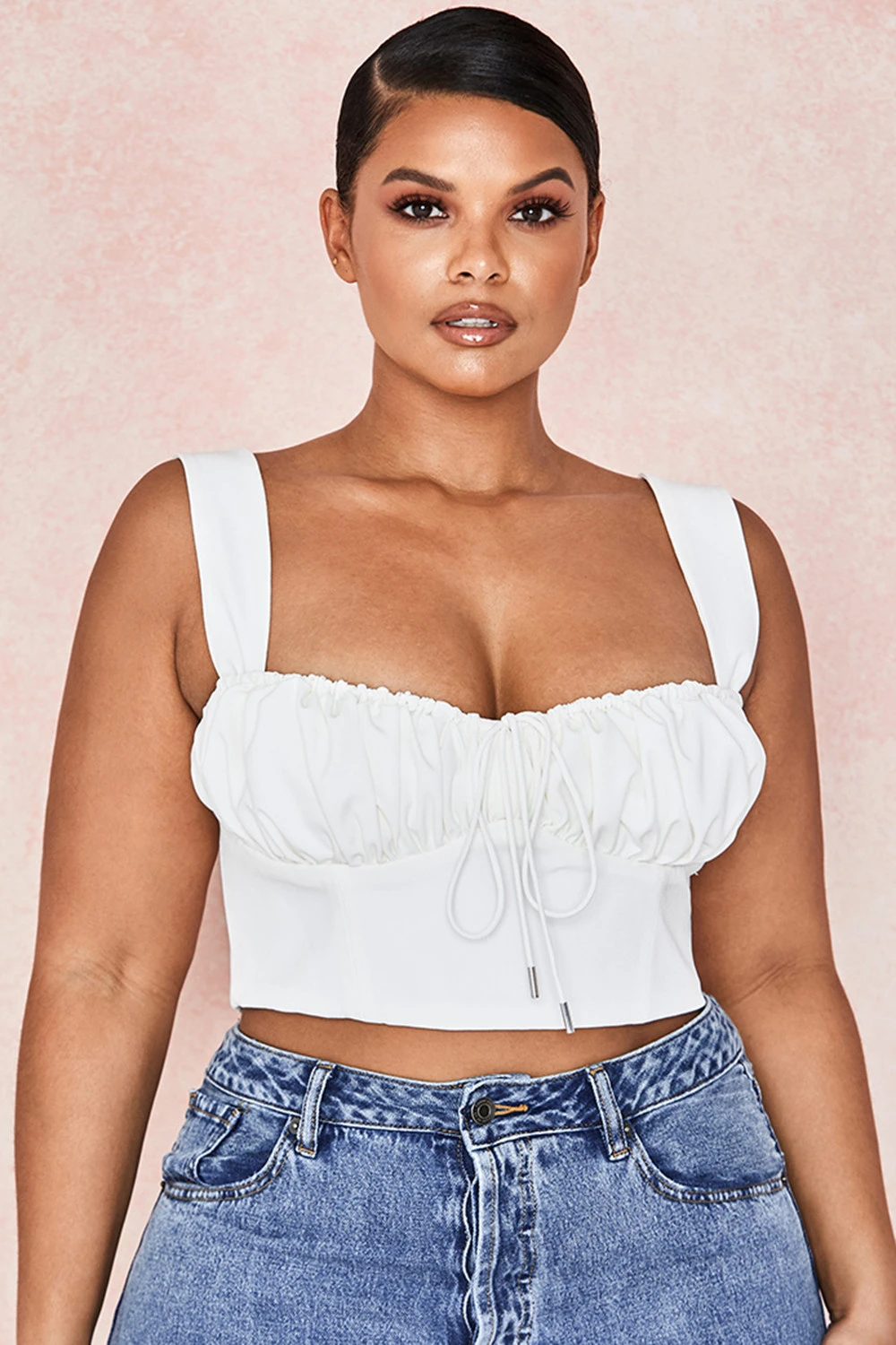 White Blouson Corset Top 5 White Blouson Corset Top – Bild 3