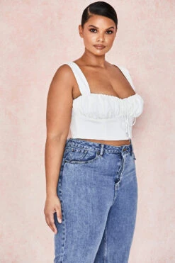 White Blouson Corset Top 24 White Blouson Corset Top -Traumhafte Kleider noemiyara 19