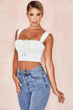 White Blouson Corset Top 22 White Blouson Corset Top -Traumhafte Kleider noemiyara 4