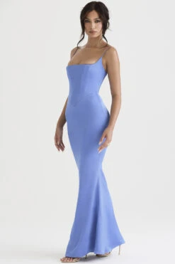 Periwinkle Satin Corset Maxi Dress 15 Periwinkle Satin Corset Maxi Dress -Traumhafte Kleider olivette 4