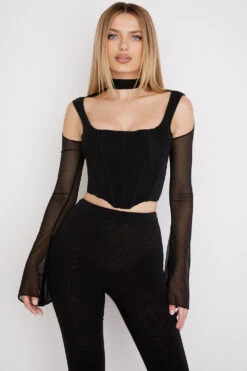 Black High Neck Corset -Traumhafte Kleider paulina 3