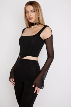 Black High Neck Corset -Traumhafte Kleider paulina 4