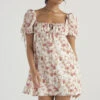 Rose Print Mini Dress -Traumhafte Kleider princess 1a
