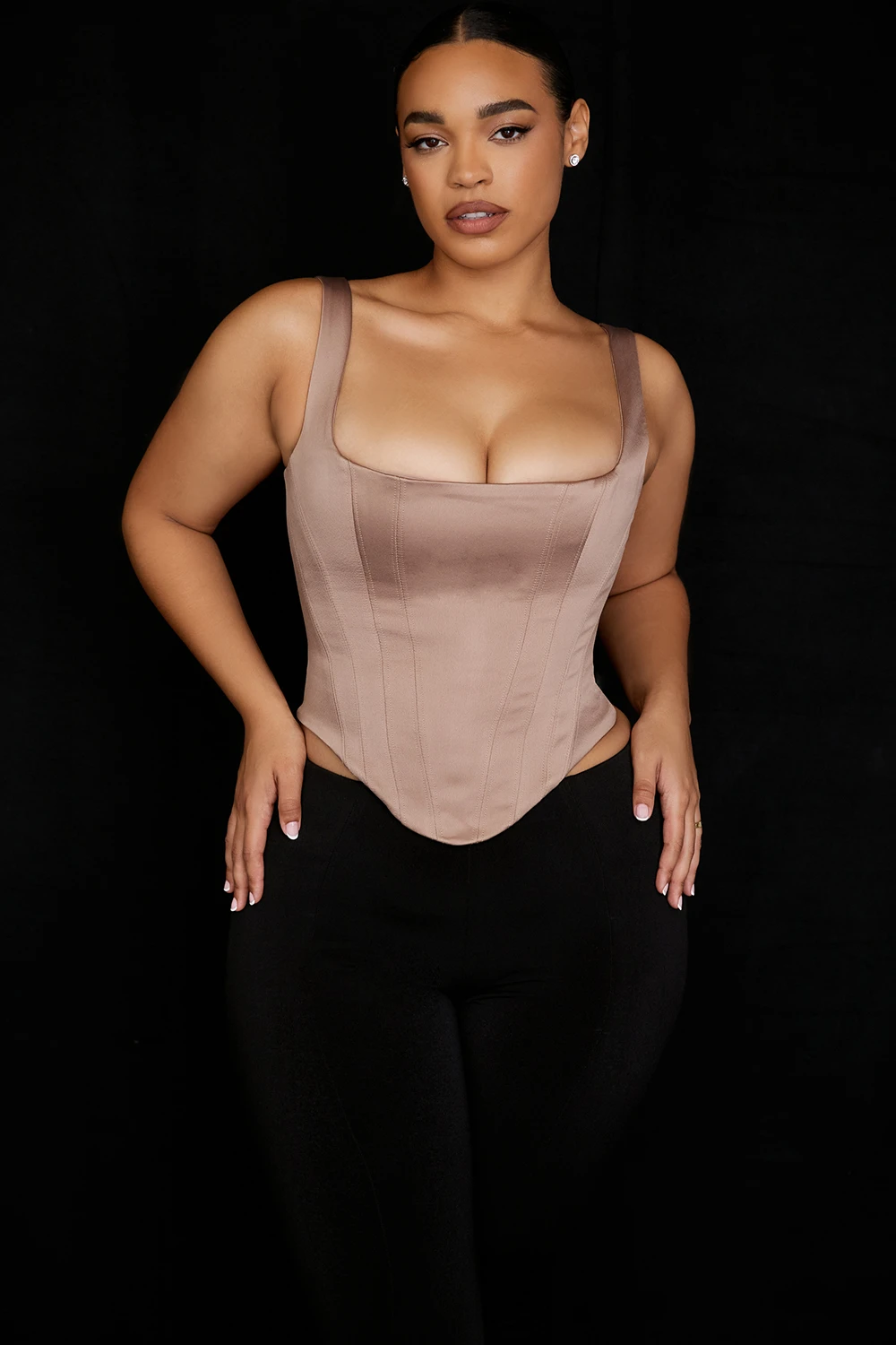 Stone Satin Longline Corset 8 Stone Satin Longline Corset – Bild 6