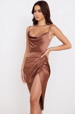 Toffee Satin Balcony Corset Dress -Traumhafte Kleider reva 6