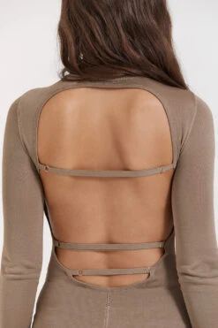 Tan Knit Midi Dress -Traumhafte Kleider roberta 9t