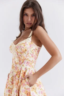 Ivory Print Bustier Sundress -Traumhafte Kleider sabrina 12i