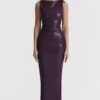 Merlot Vegan Leather Maxi Dress -Traumhafte Kleider sahara 1z