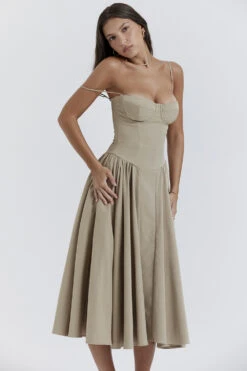 Taupe Corset Sun Dress -Traumhafte Kleider samaria 10g