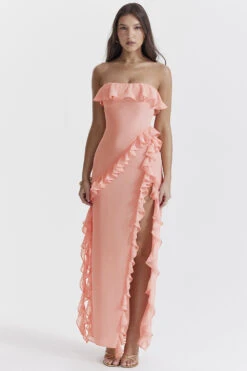 Apricot Ruffle Maxi Dress -Traumhafte Kleider sarina c1