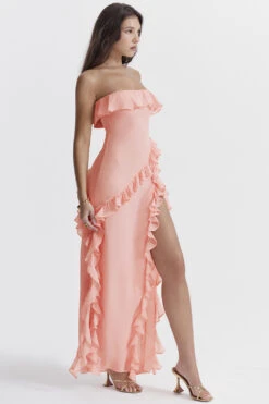 Apricot Ruffle Maxi Dress -Traumhafte Kleider sarina c6