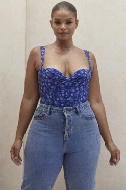 Sapphire Floral Print Bodysuit -Traumhafte Kleider savia 11