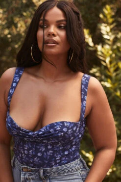 Sapphire Floral Print Bodysuit -Traumhafte Kleider savia floral 14