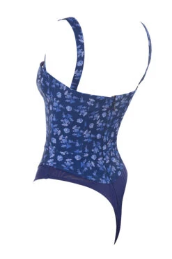 Sapphire Floral Print Bodysuit -Traumhafte Kleider savia navy print 03