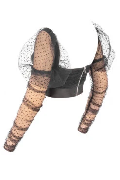 Gathered Mesh Heart Buckle Top -Traumhafte Kleider sb5666 02