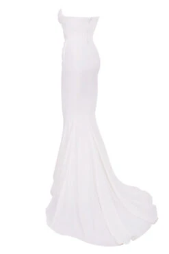 Ivory Draped Strapless Bridal Gown - Limited Edition -Traumhafte Kleider sb5891 02
