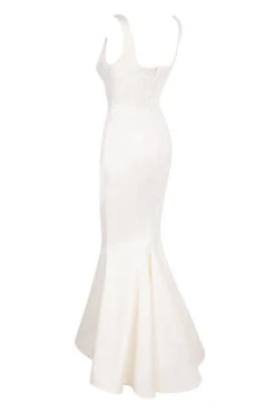 Ivory Satin Mermaid Bridal Gown - Limited Edition -Traumhafte Kleider sb5892 02