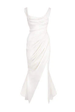 Ivory Draped Corset Bridal Gown - Limited Edition -Traumhafte Kleider sb5897 01a