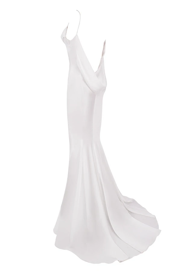 Ivory Draped Back Bridal Gown - Limited Edition 14 Ivory Draped Back Bridal Gown - Limited Edition – Bild 12