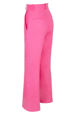 Pink Linen Blend Trousers 34 Pink Linen Blend Trousers -Traumhafte Kleider sb5930 02w
