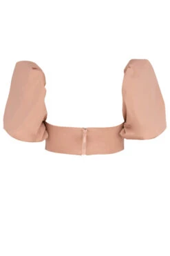 Camel Puff Sleeve Bralet -Traumhafte Kleider sb5982 03