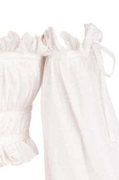 White Ruched Off Shoulder Top -Traumhafte Kleider sb5996 04