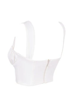 White Blouson Corset Top 30 White Blouson Corset Top -Traumhafte Kleider sb6000 02