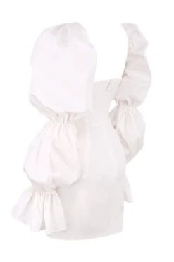 White Puff Sleeve Corset Dress -Traumhafte Kleider sb6021 02