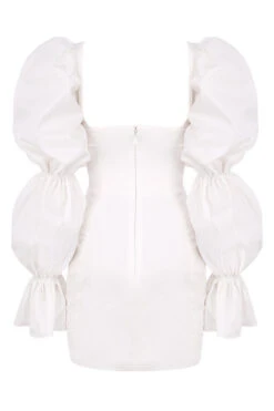 White Puff Sleeve Corset Dress -Traumhafte Kleider sb6021 03